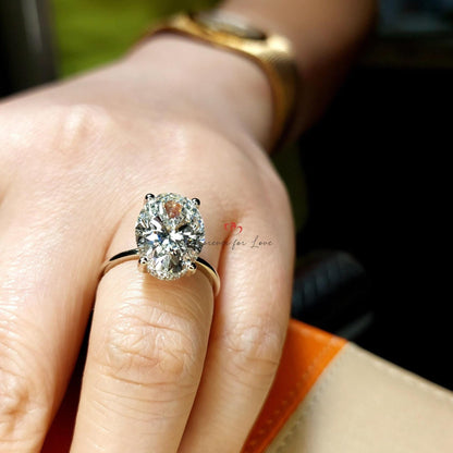 5.28 Ct Oval Lab Diamond Engagement Ring
