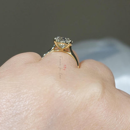 2 Ct Oval Lab Diamond Engagement Ring