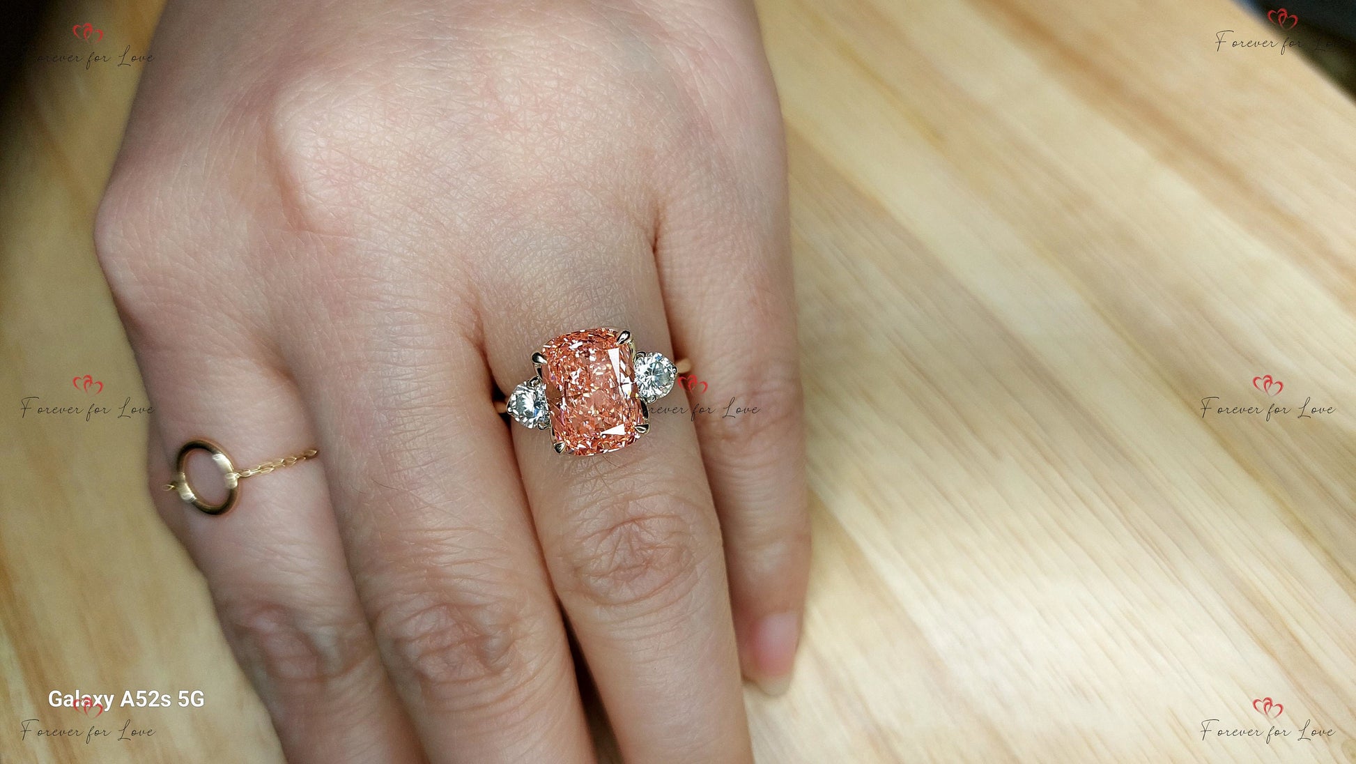 4 Ct IGI Certified Cushion Lab Diamond Halo Engagement Ring