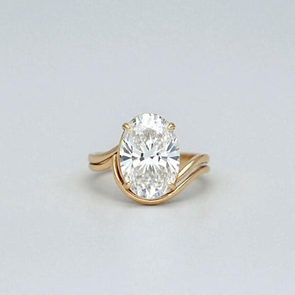 5 Ct IGI Certified Oval Lab Diamond Solitaire Engagement Ring