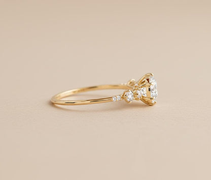 Round Lab Diamond Engagement Ring