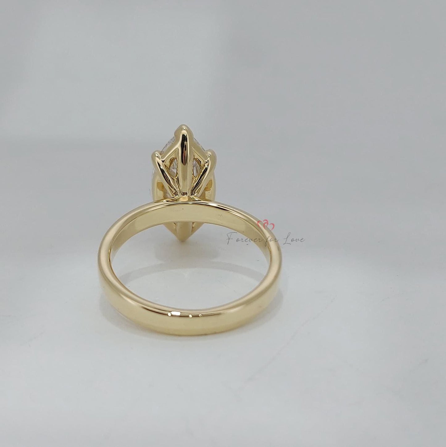 4.12 Ct IGI Certified Marquise Lab Diamond Pavé Engagement Ring Marquise cut 1Ct Moissanite Brilliant Cut engagement ring in 935 Argentium Silver — custom handcrafted by Forever For Love