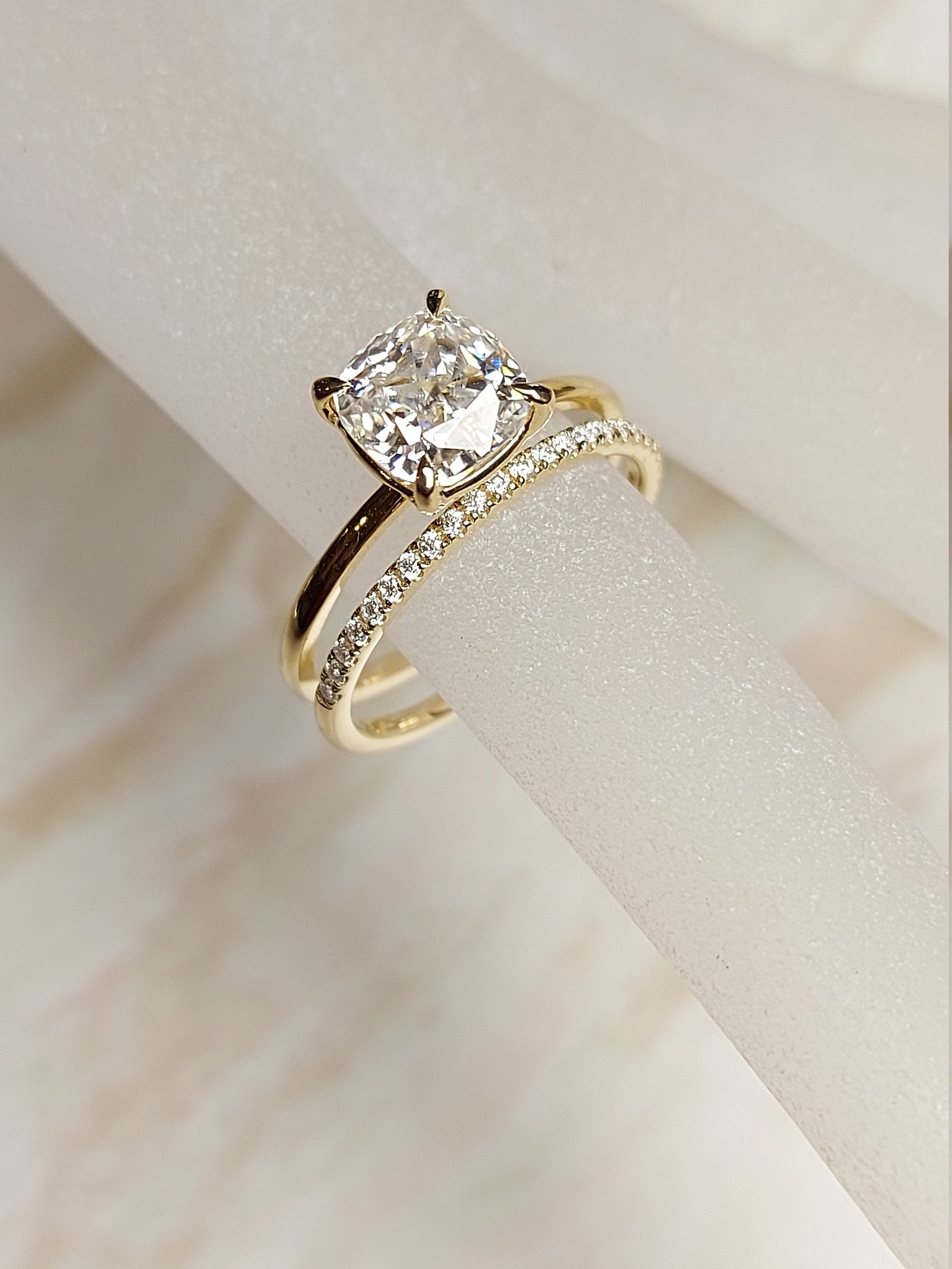 2 Ct Cushion Moissanite Eternity Band