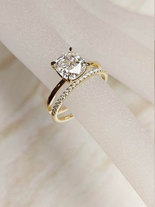 2 Ct Cushion Moissanite Eternity Band