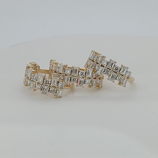 Baguette Lab Diamond Half Eternity Band