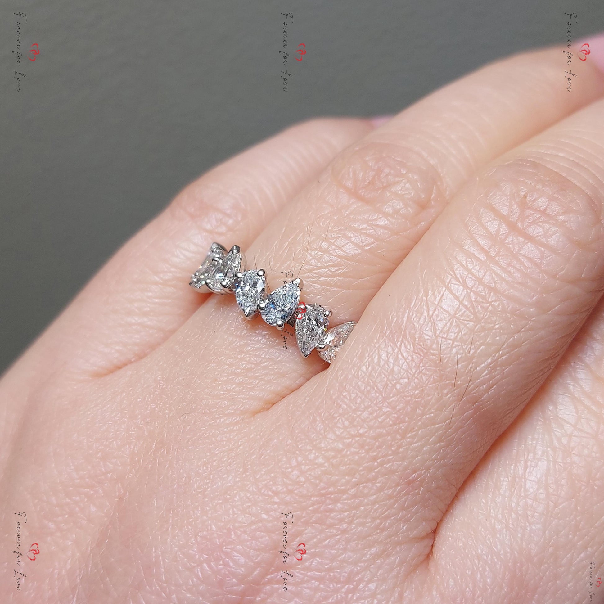 Pear Lab Diamond Half Eternity Band