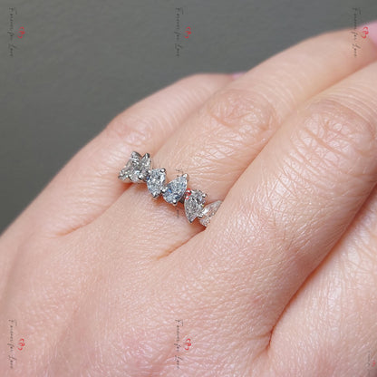 Pear Lab Diamond Half Eternity Band