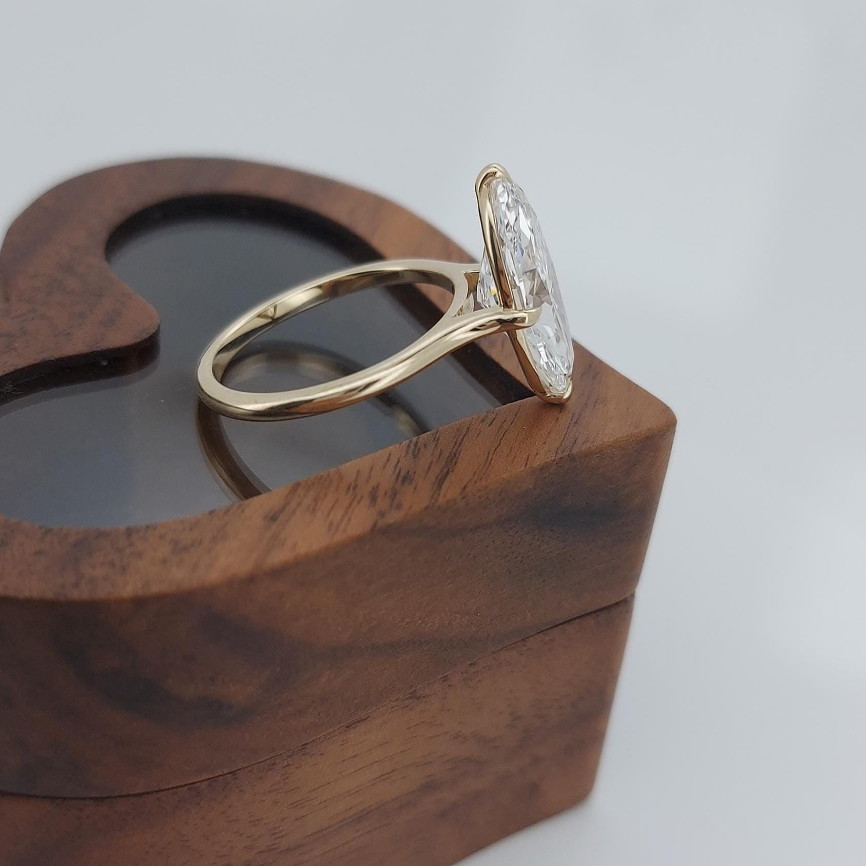 4 Ct Oval Lab Diamond Engagement Ring