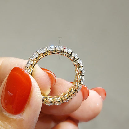 0.18 Ct Oval Lab Diamond Full Eternity Band