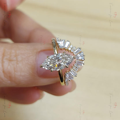 Marquise Lab Diamond Eternity Band