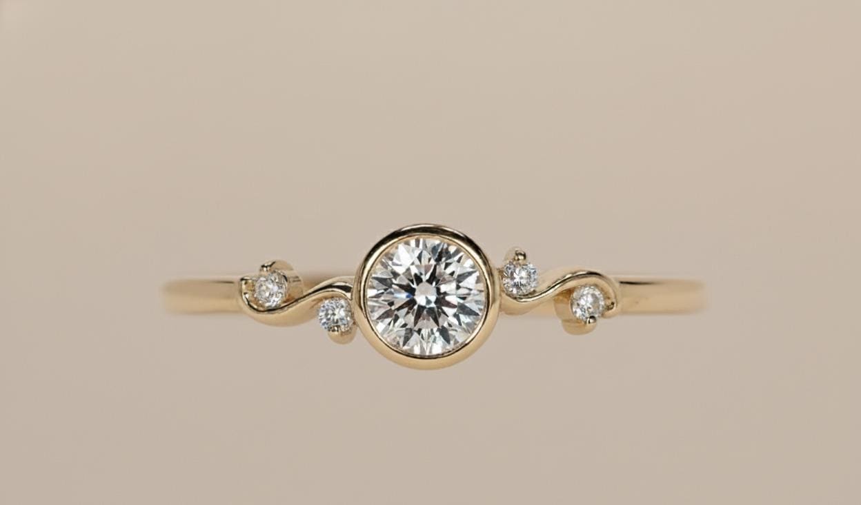 Round Lab Diamond Engagement Ring