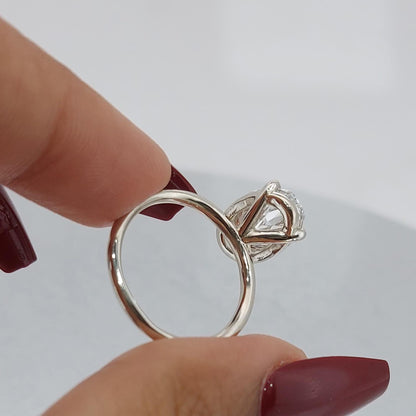 4 Ct Oval Lab Diamond Engagement Ring