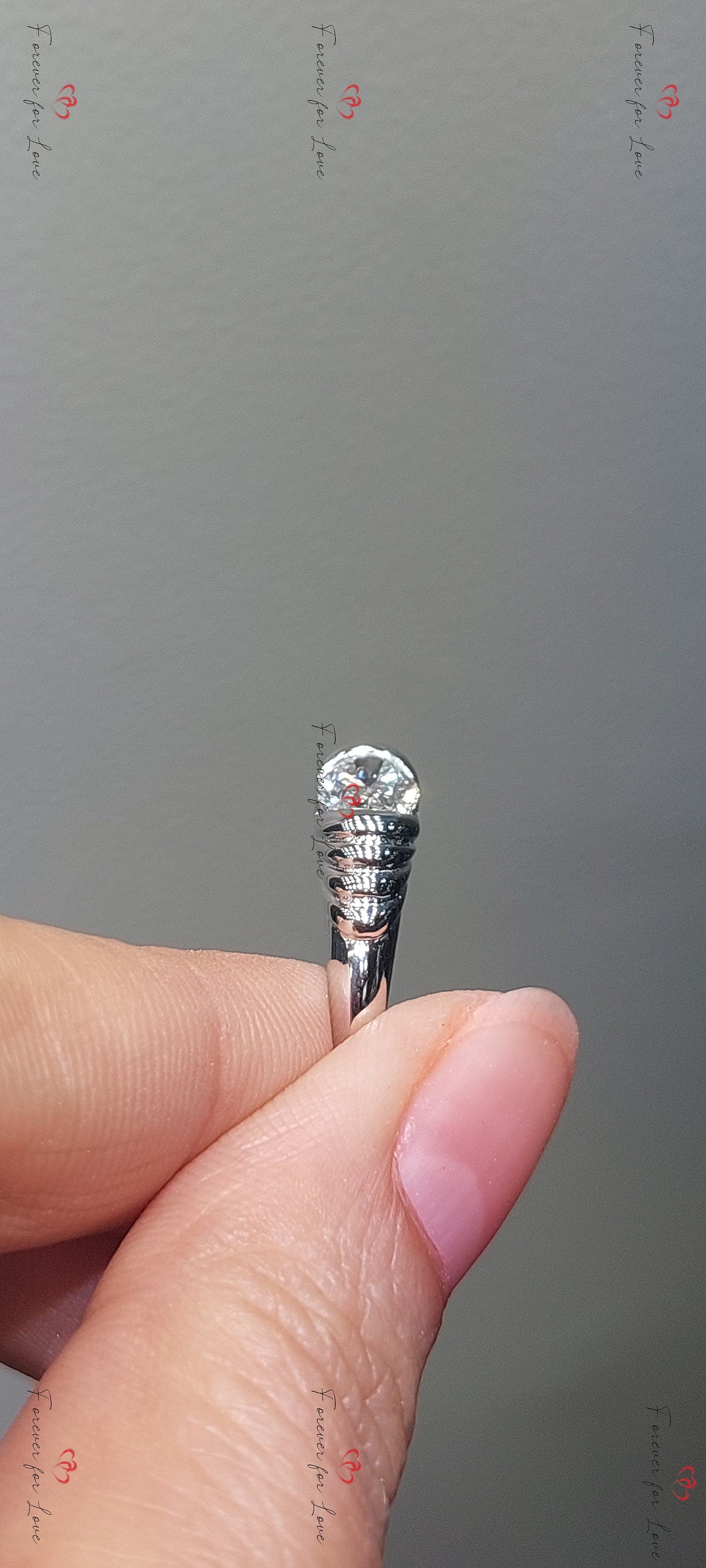 1 Ct Oval Lab Diamond Solitaire Ring Oval cut 1Ct Moissanite Brilliant Cut engagement ring in 935 Argentium Silver — custom handcrafted by Forever For Love