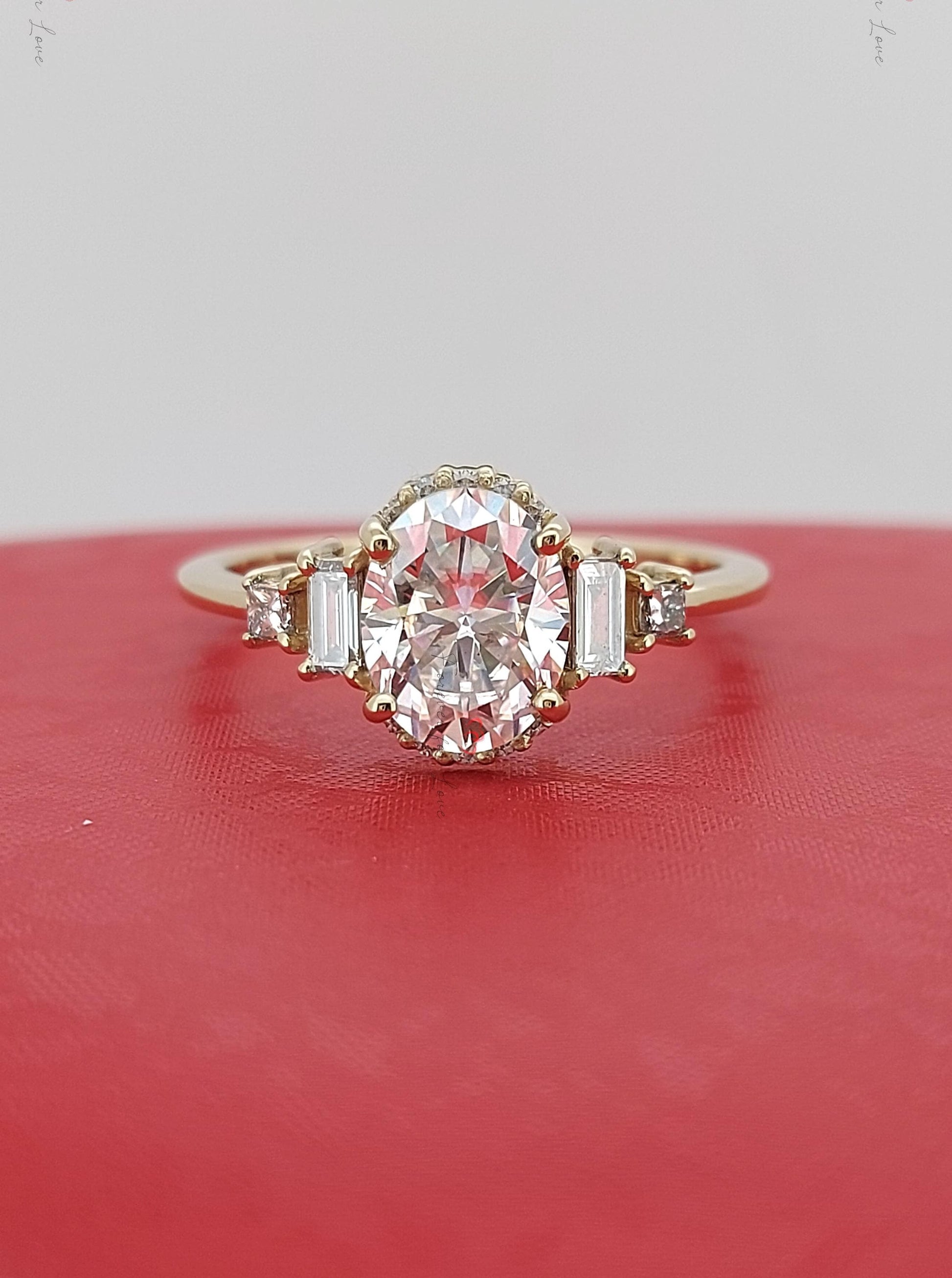Oval Diamond, Moissanite Engagement Ring