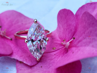 4.12 Ct IGI Certified Marquise Lab Diamond Engagement Ring