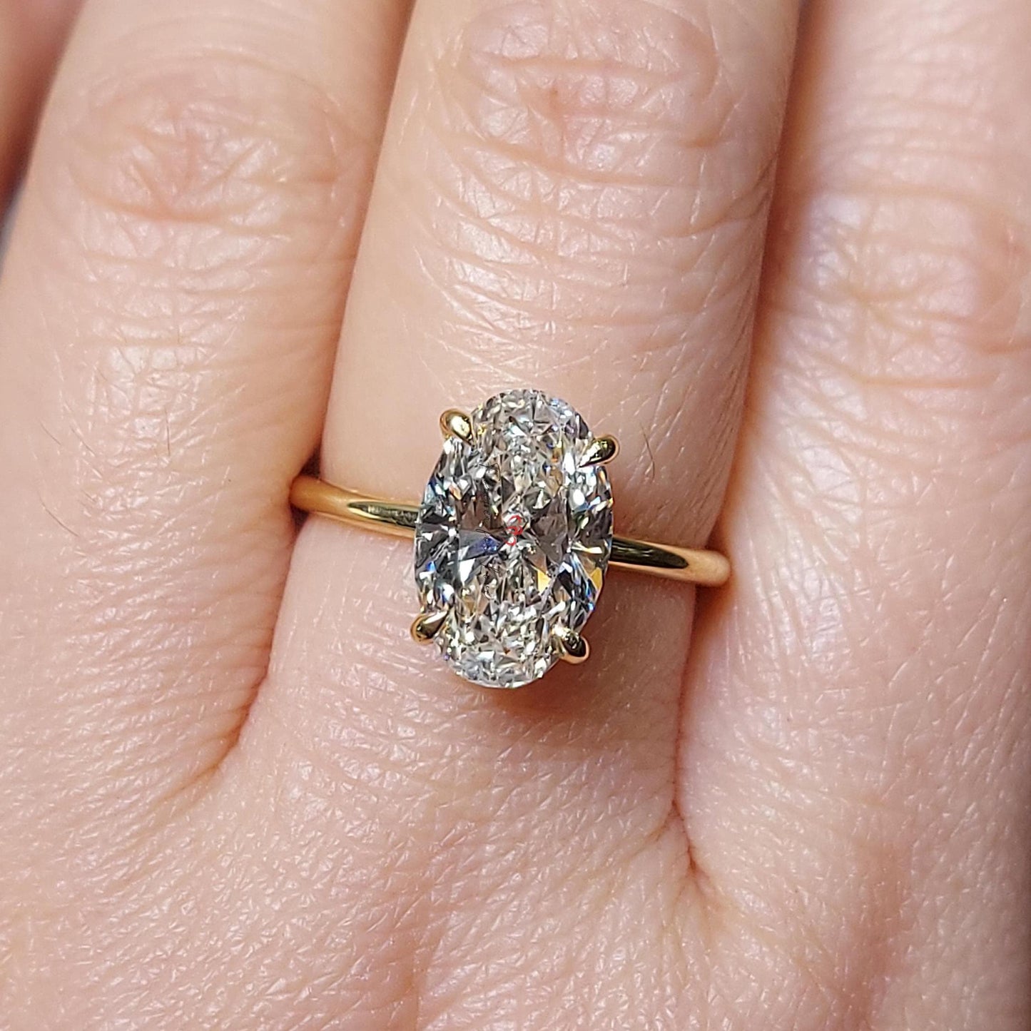 5 Ct Oval Lab Diamond Engagement Ring with Pavé Band Oval cut 1Ct Moissanite Brilliant Cut engagement ring in 935 Argentium Silver — custom handcrafted by Forever For Love