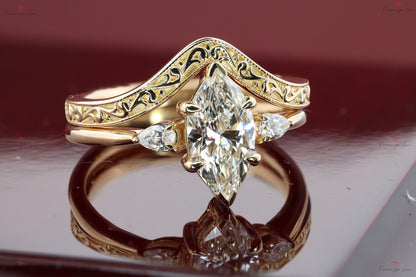 1.5 Ct Marquise Lab Diamond Band