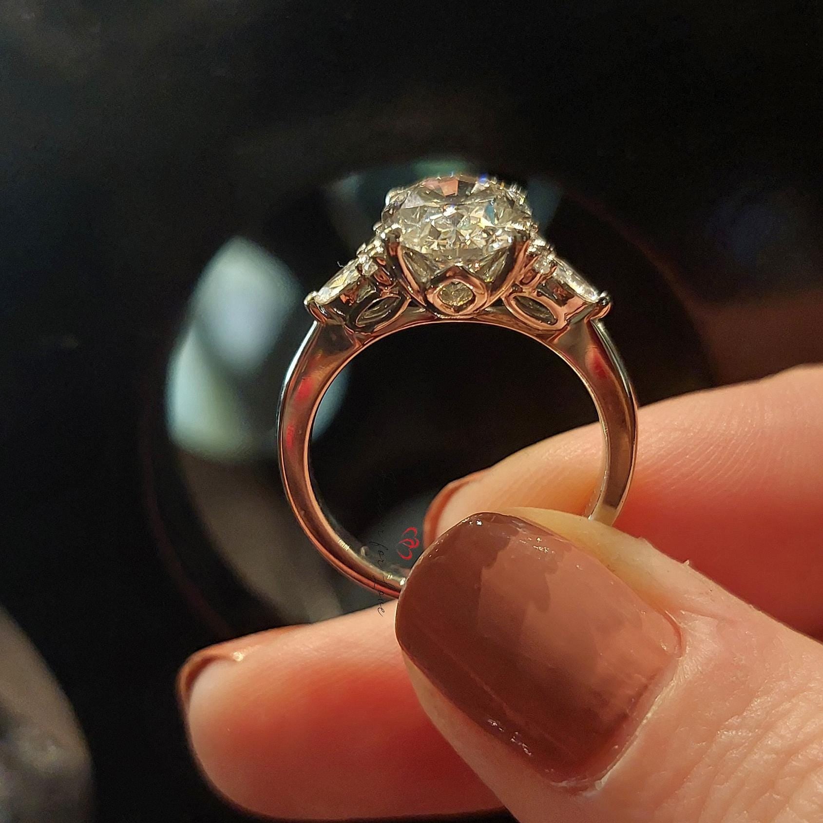 2 Ct Oval Lab Diamond Engagement Ring