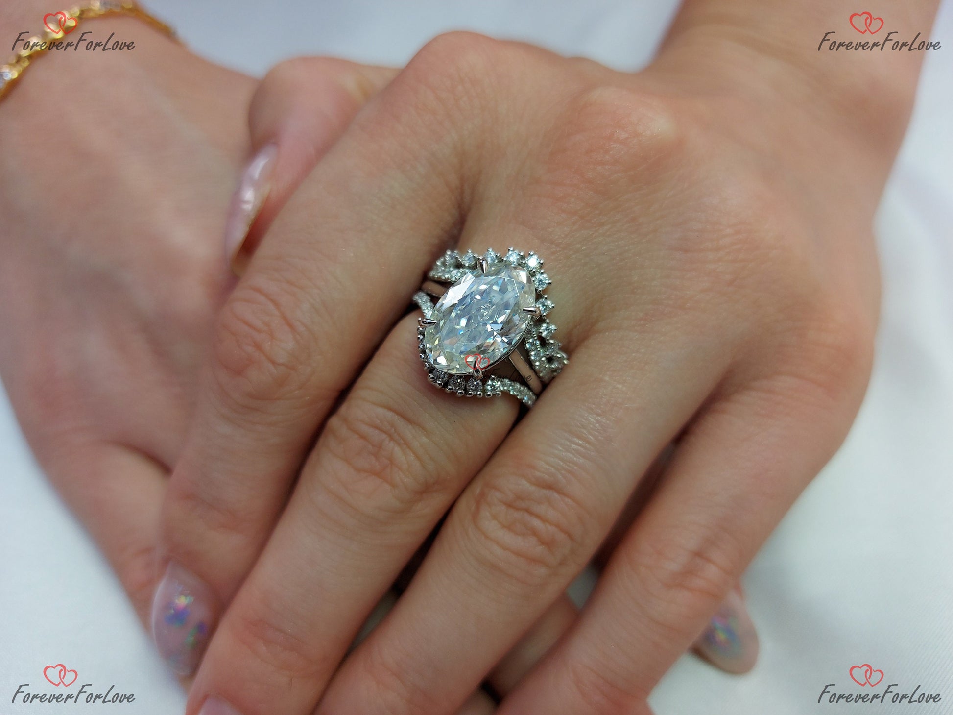 Oval Diamond, Moissanite Engagement Ring