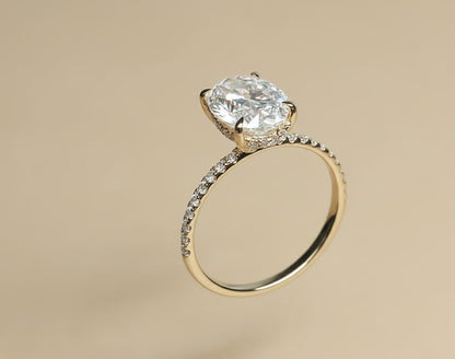 3.5 Ct Oval Moissanite Engagement Ring