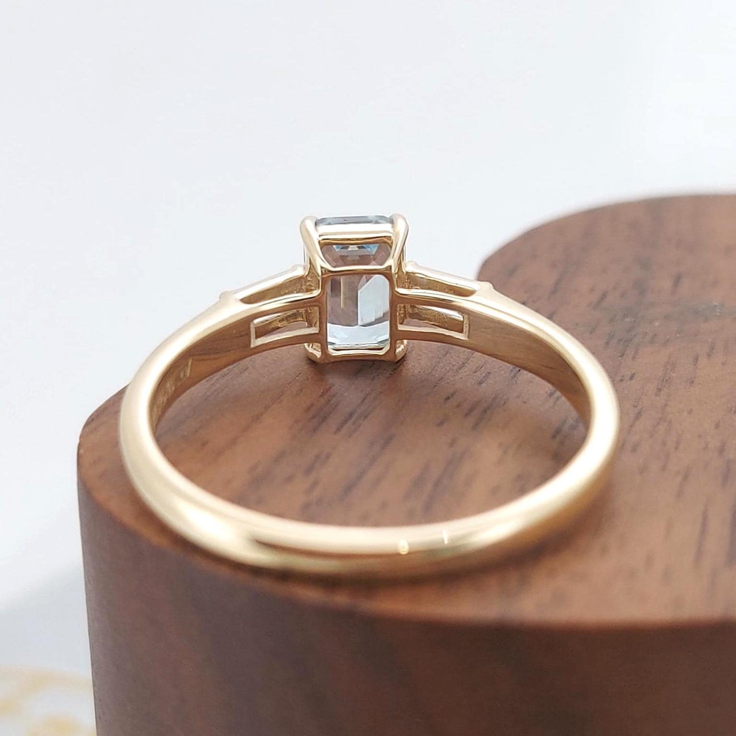 2.4 ct Aquamarine Emerald Ring 14K solid gold Aquamarine Emerald and Lab Diamond Baguette Minimalist Ring, Emerald ring, Gift for her. Emerald cut 1Ct Natural Aquamarine engagement ring in 935 Argentium Silver — custom handcrafted by Forever For Love