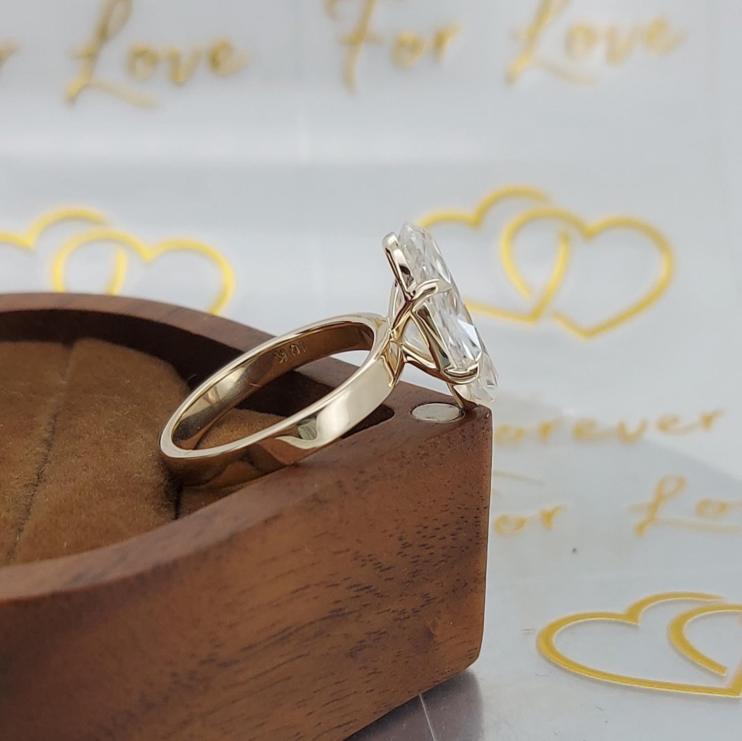 3.5 Ct Oval Moissanite Full Eternity Engagement Ring Oval cut 1Ct Moissanite Brilliant Cut engagement ring in 935 Argentium Silver — custom handcrafted by Forever For Love