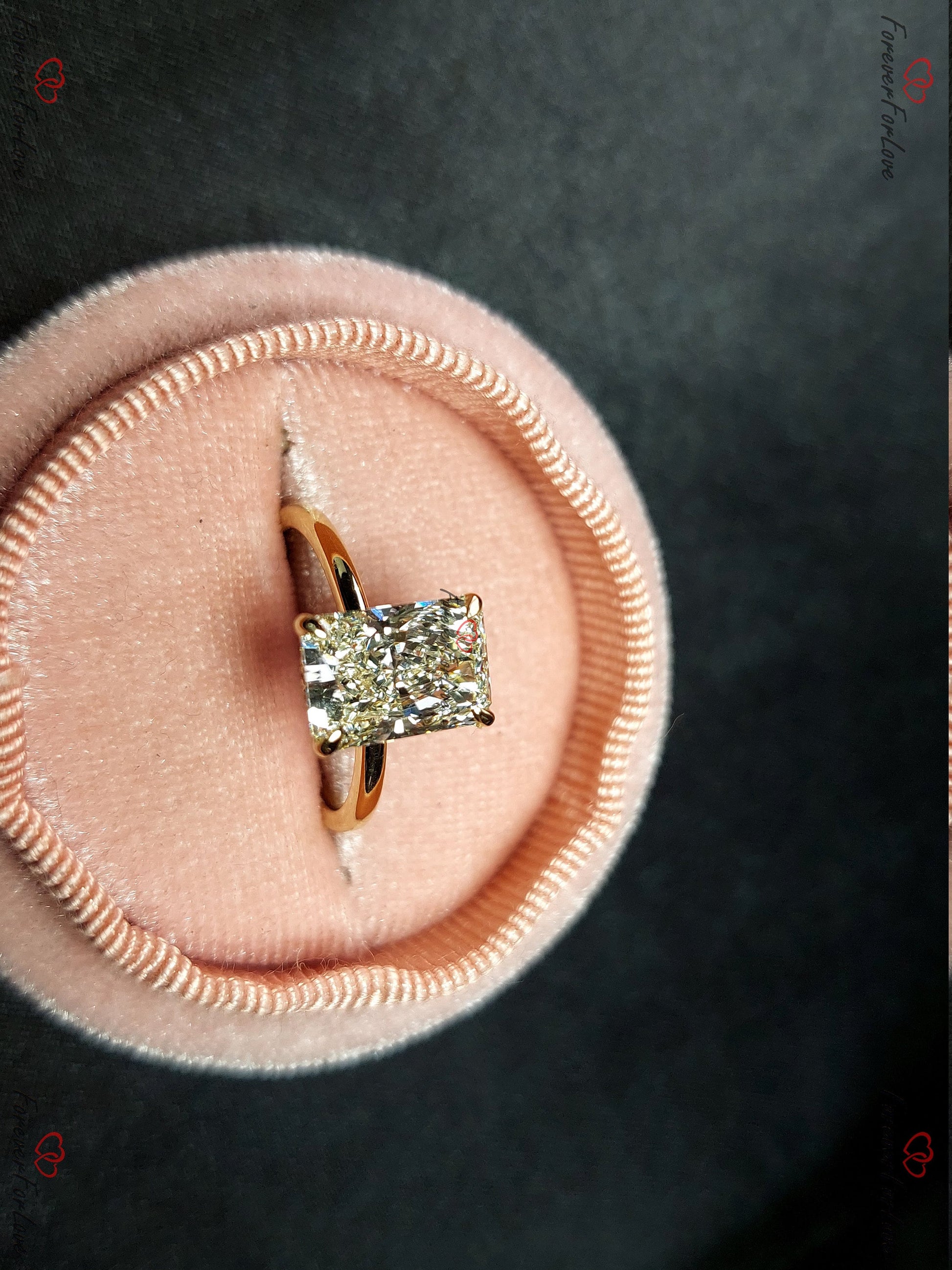 2.6 Ct IGI Certified Radiant Lab Diamond Solitaire Engagement Ring