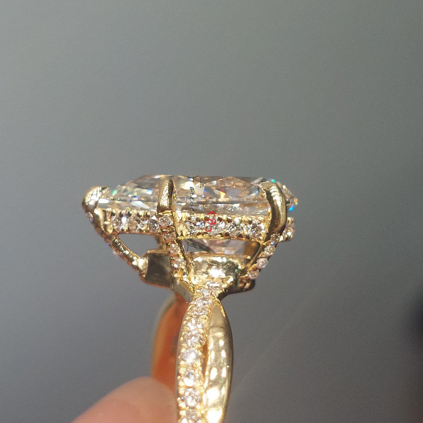 2.5 Ct Pear Lab Diamond Solitaire Engagement Ring