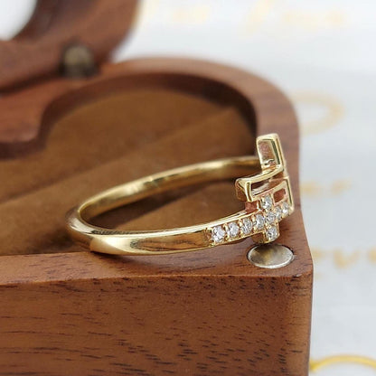 Round Lab Diamond Stacking Ring