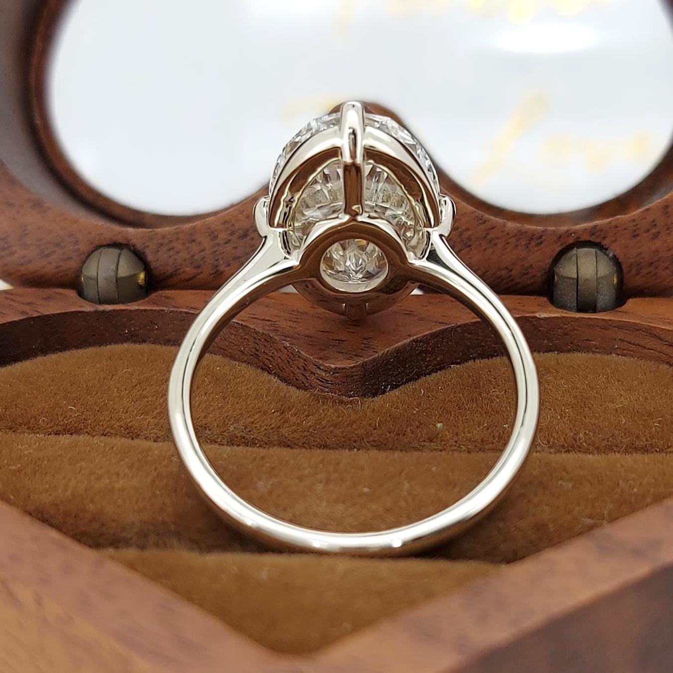 4 Ct Oval Lab Diamond Engagement Ring Oval cut 1Ct Moissanite Brilliant Cut engagement ring in 935 Argentium Silver — custom handcrafted by Forever For Love