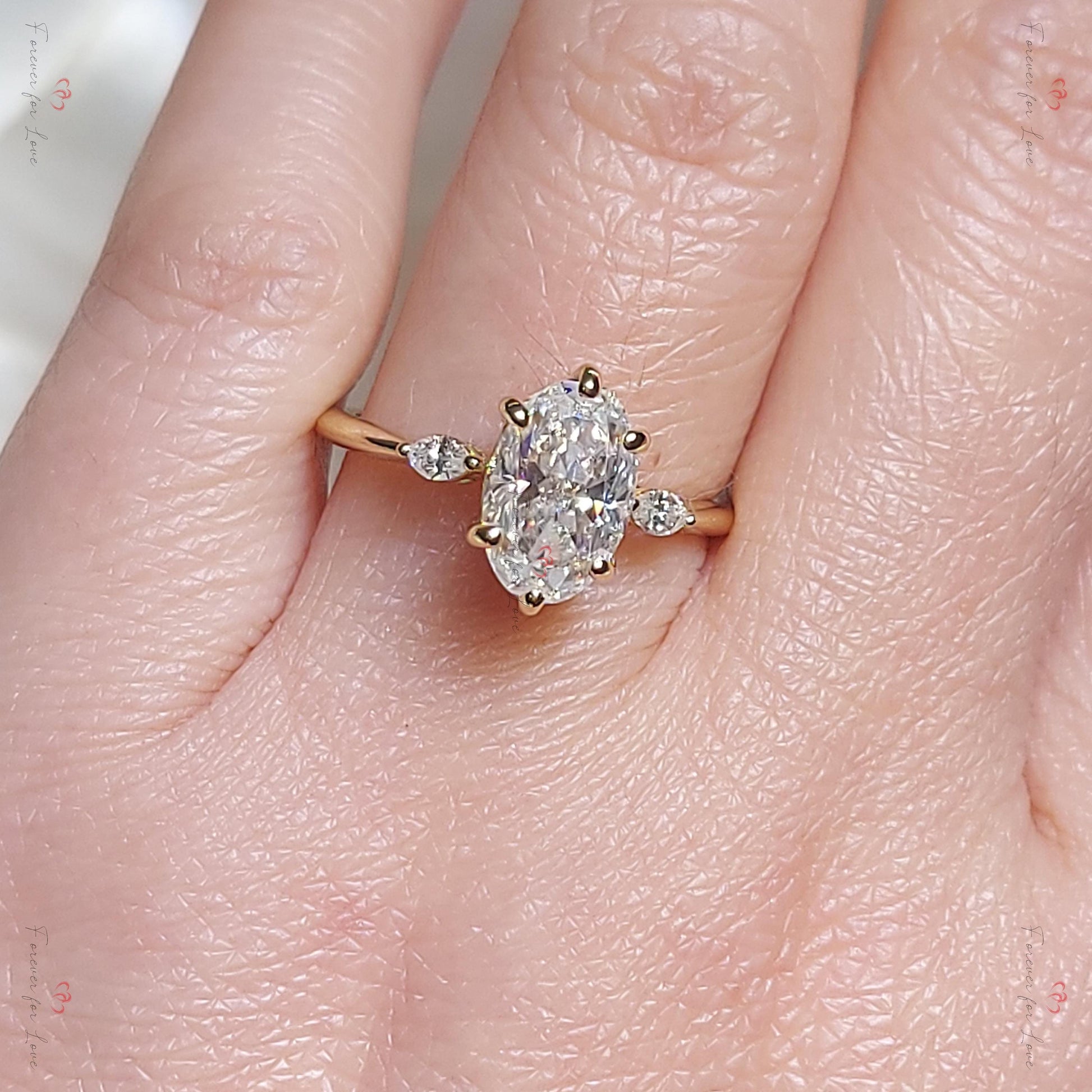 Oval Diamond, Moissanite Engagement Ring