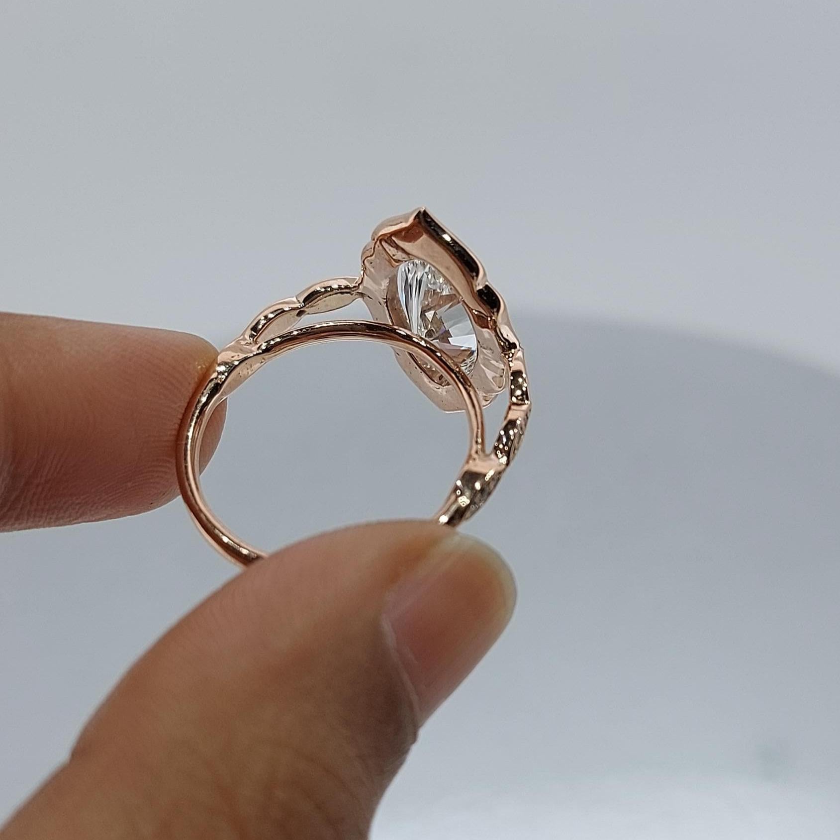 3 Ct IGI Certified Marquise Lab Diamond Engagement Ring