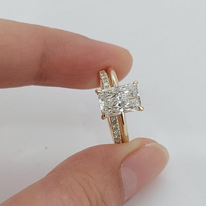 1.76 Ct Radiant Lab Diamond Eternity Band