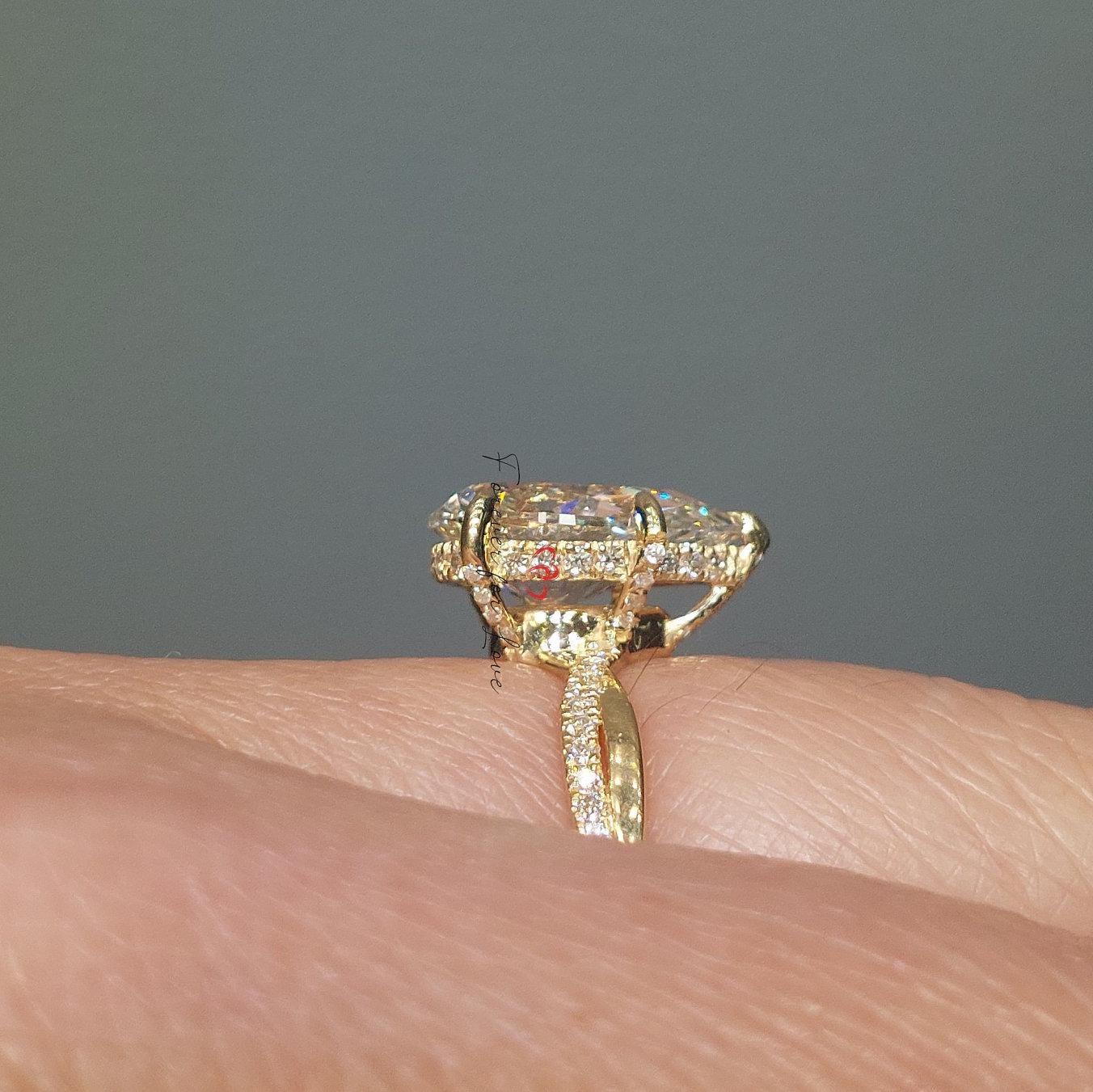 2.5 Ct Pear Lab Diamond Solitaire Engagement Ring