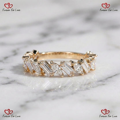 Baguette Lab Diamond Engagement Ring