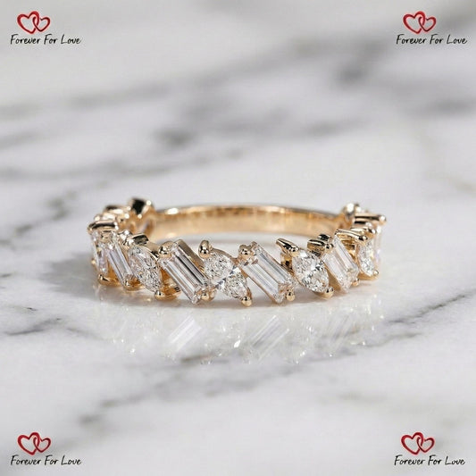 Baguette Lab Diamond Engagement Ring