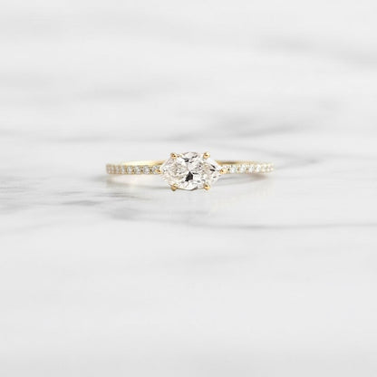 IGI Certified Marquise Lab Diamond Engagement Ring