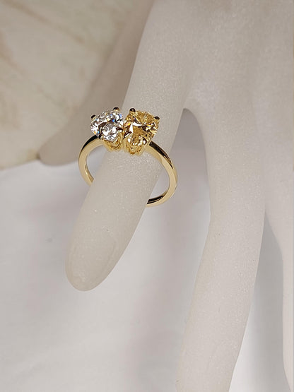 Pear Shaped engagement ring 4TCW/ 10*7 mm, diamond hidden halo ring, Pear cut Moissanite ring, Big Celebrity Ring.