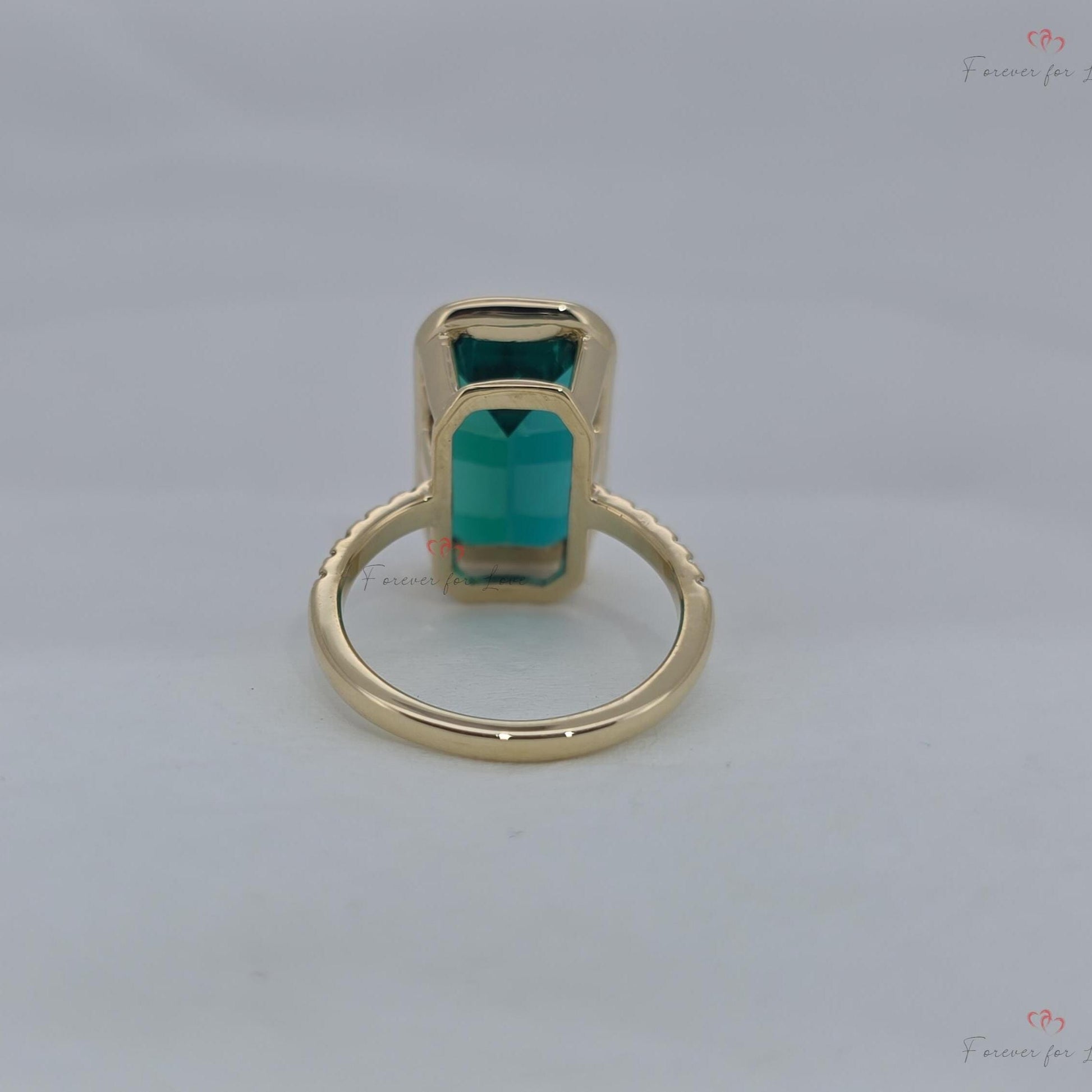 Marquise Diamond, Emerald Engagement Ring