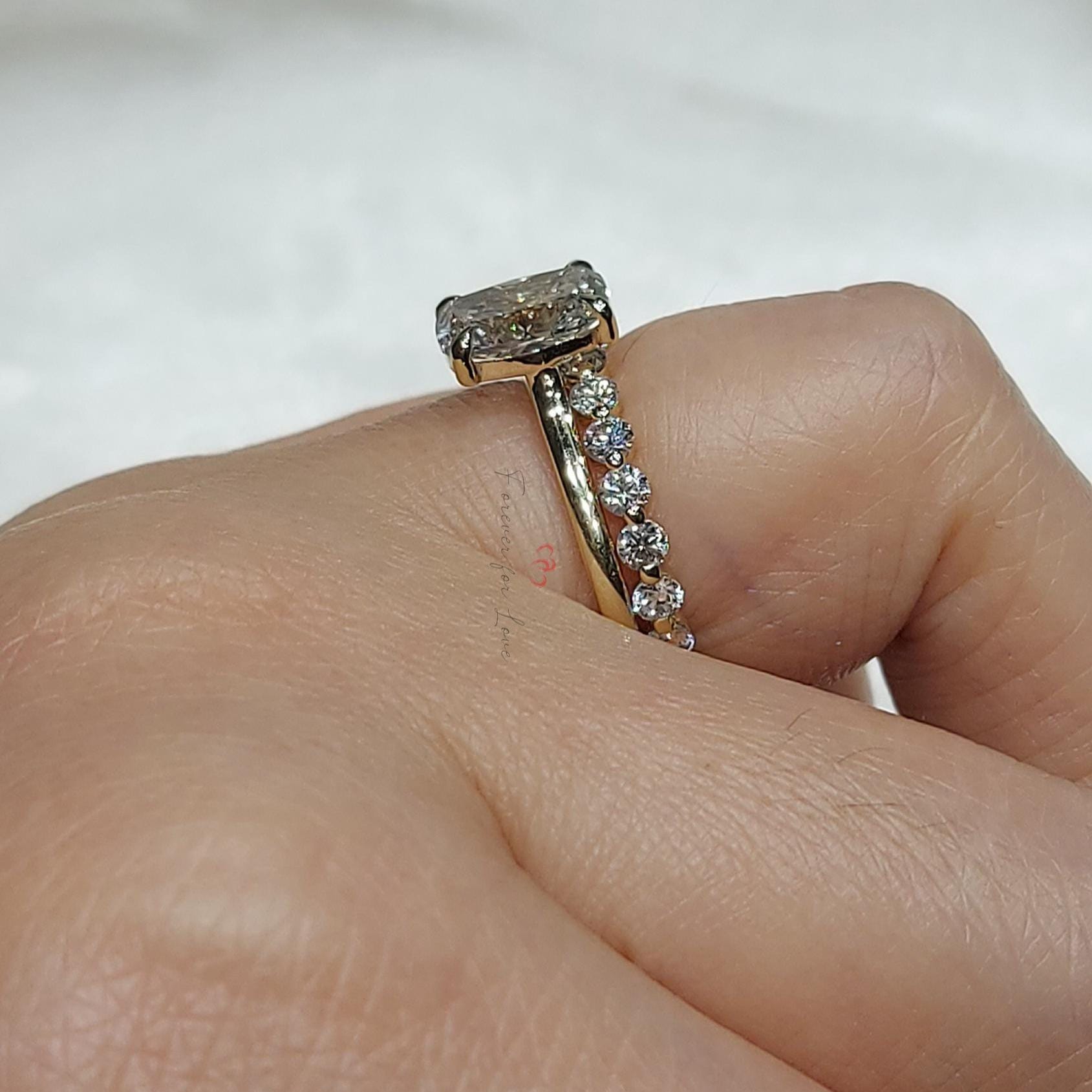 2 Ct Cushion Lab Diamond Eternity Band