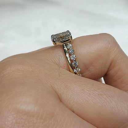2 Ct Cushion Lab Diamond Eternity Band