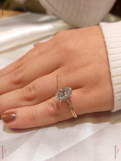 IGI Certified Oval Lab Diamond Engagement Ring