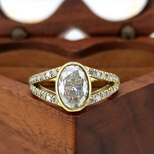 IGI Certified Oval Lab Diamond Band