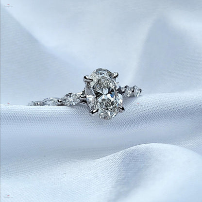 Oval Lab Diamond Engagement Ring
