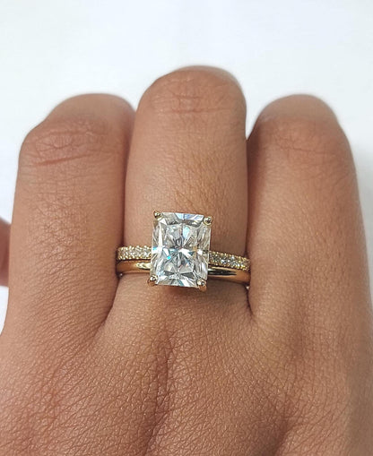 3.00 Ct Radiant Moissanite Eternity Band