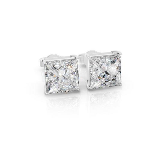 Princess Diamond Stud Earrings Forever For Love