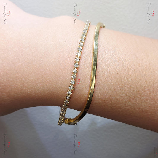 Diamond Tennis Bracelet 14K white Gold round Tennis Bracelet, Lab Grown Bracelet, Beautiful White Diamond Bracelet, 1.5mm round bracelet.