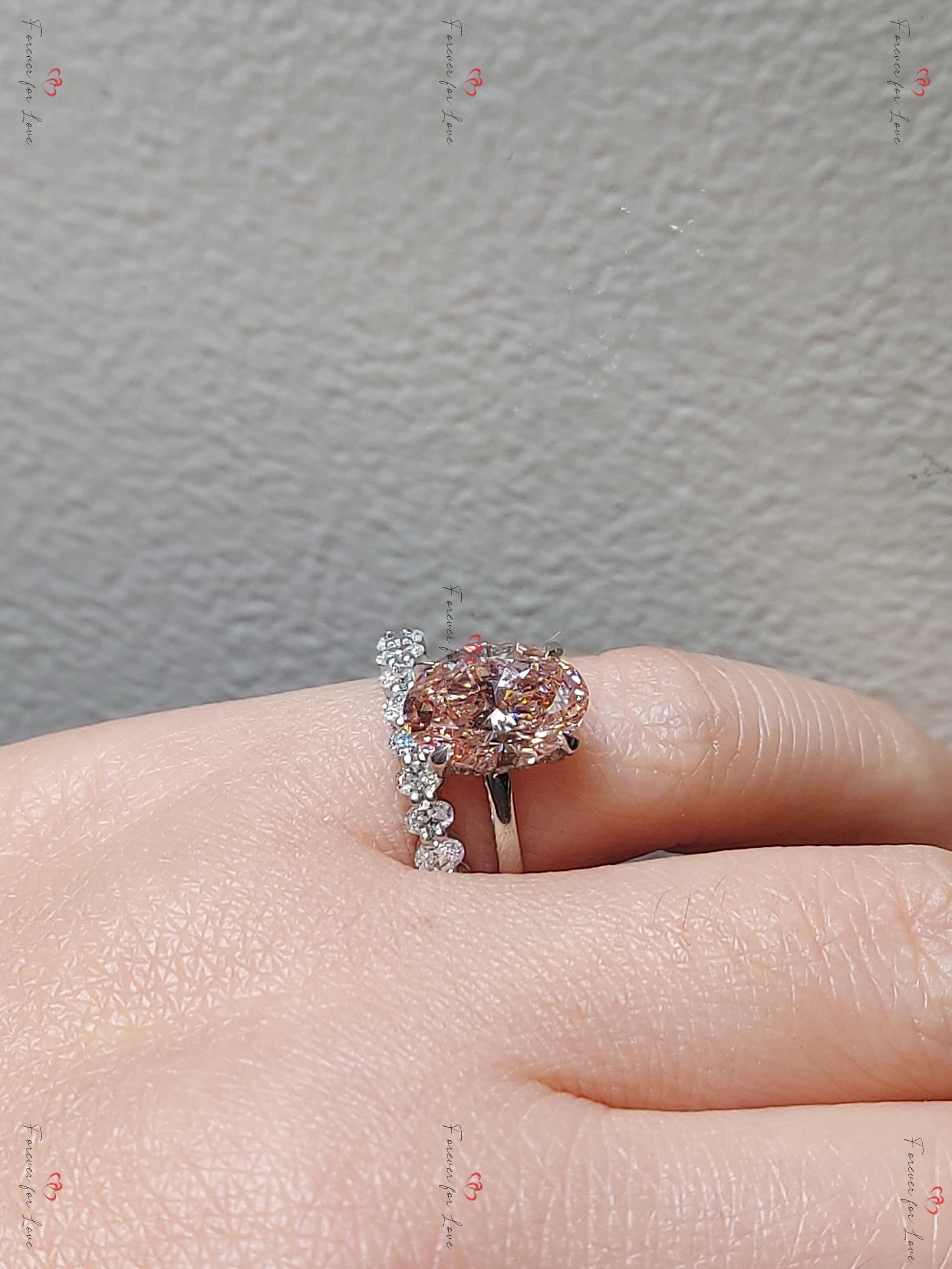 IGI Certified Oval Lab Diamond Engagement Ring