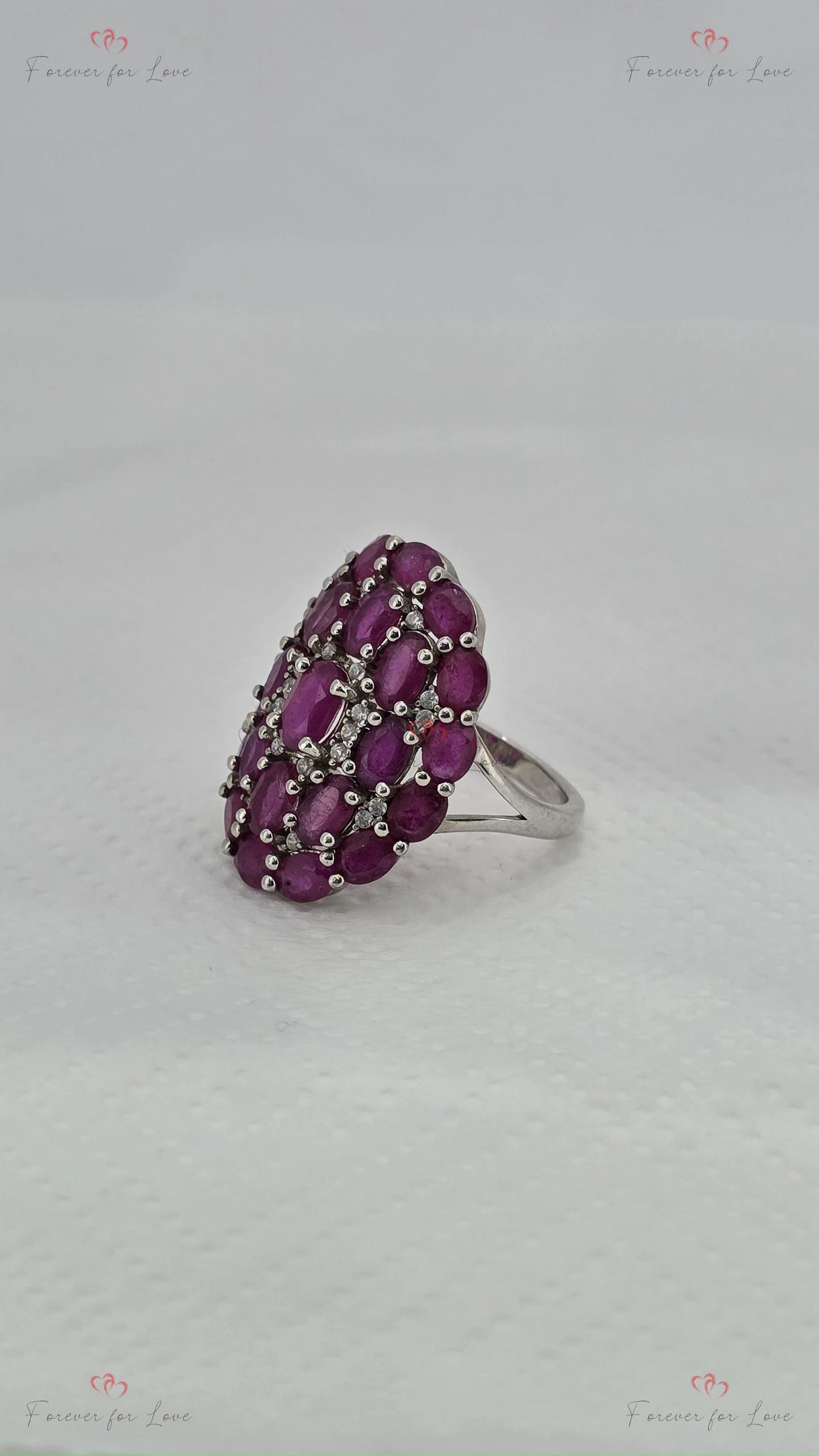 Bague de Fiançailles Solitaire Rubis Naturel Taille Marquise 1 Ct Marquise cut 1Ct Rubis naturel engagement ring in Gold or Platinum — custom handcrafted by Forever For Love
