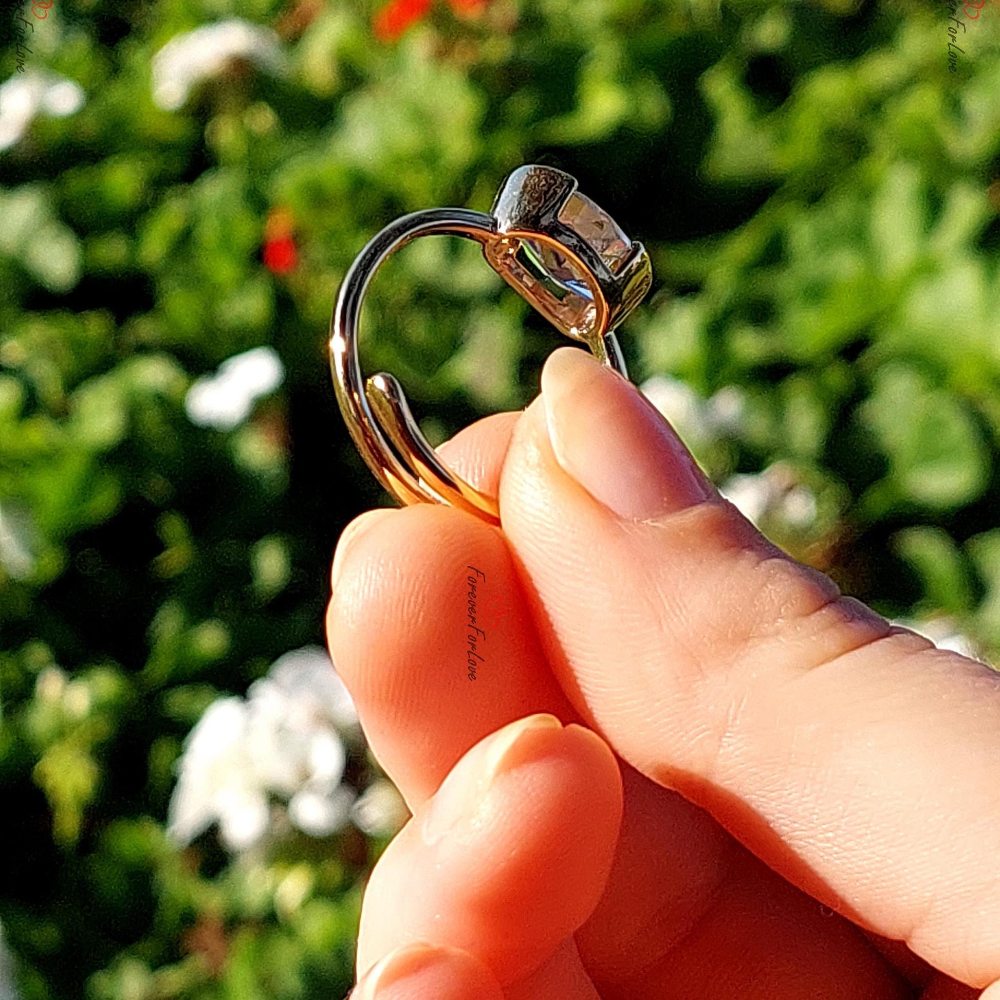 4 Ct Oval Moissanite Halo Engagement Ring